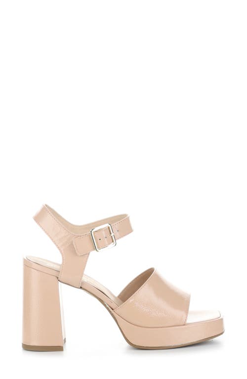 Bos. & Co. Finlee Ankle Strap Platform Sandal In Beige