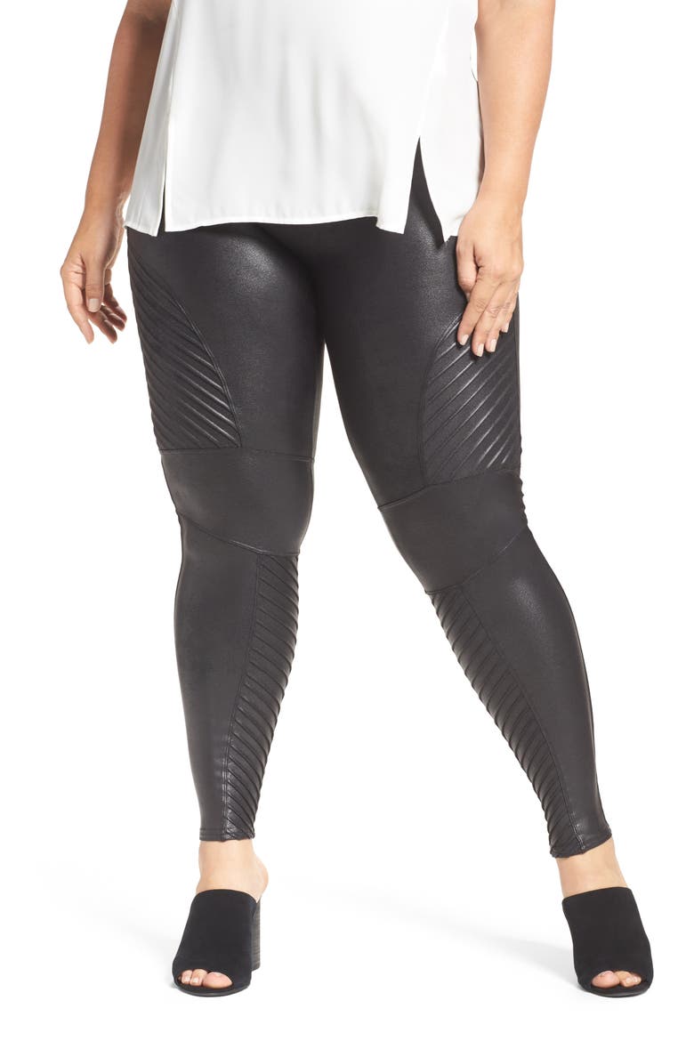 High Waist Moto Leggings, Main, color, VERY BLACK