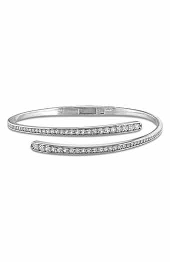Lab Created White Sapphire Bypass Bangle