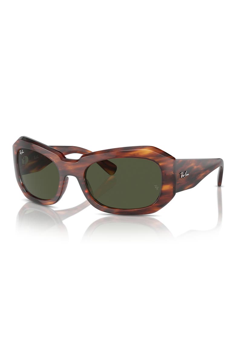 Pillow Beate 56mm Wrap Sunglasses, Alternate, color, STRIPED HAVA