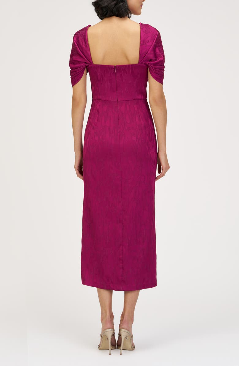 JS Collections Phoebe Convertible Sleeve Cocktail Dress, Alternate, color, Raspberry