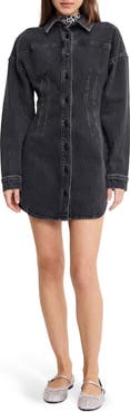 Good American Denim Shirt Minidress
