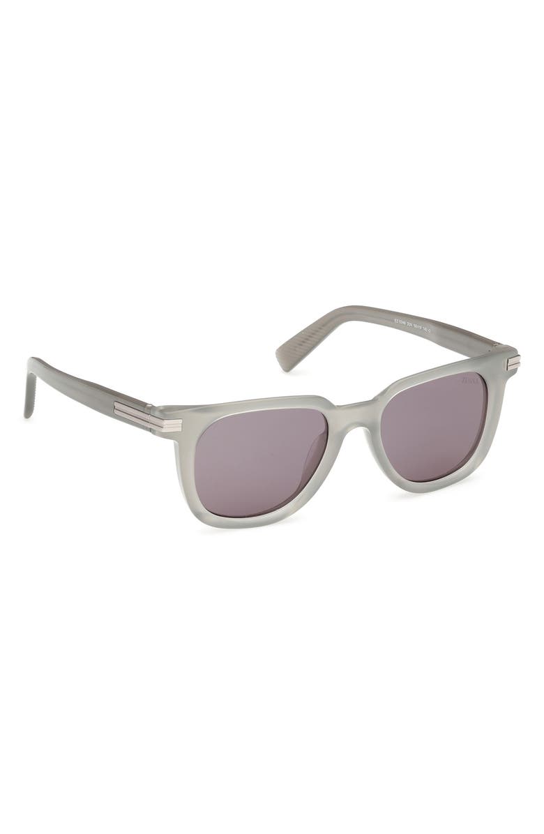 ZEGNA 50mm Geometric Sunglasses, Alternate, color, 