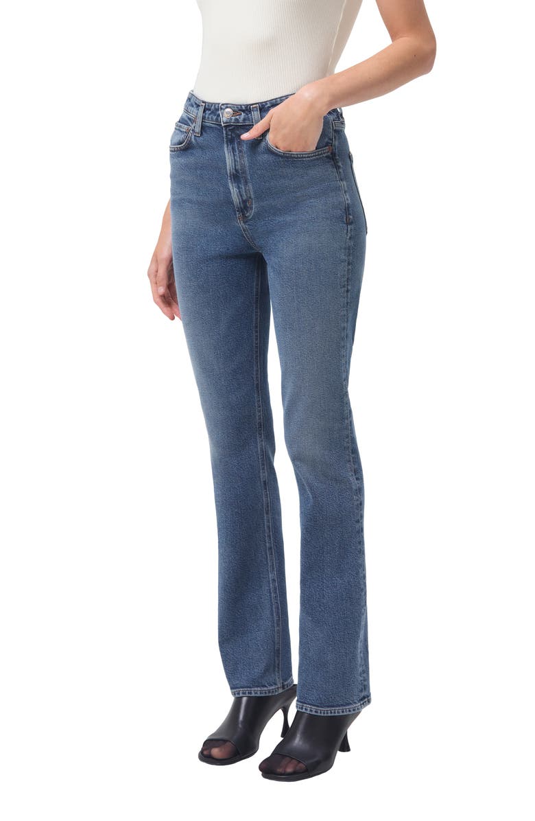 AGOLDE Valen High Waist Slim Fit Organic Cotton Bootcut Jeans, Alternate, color,