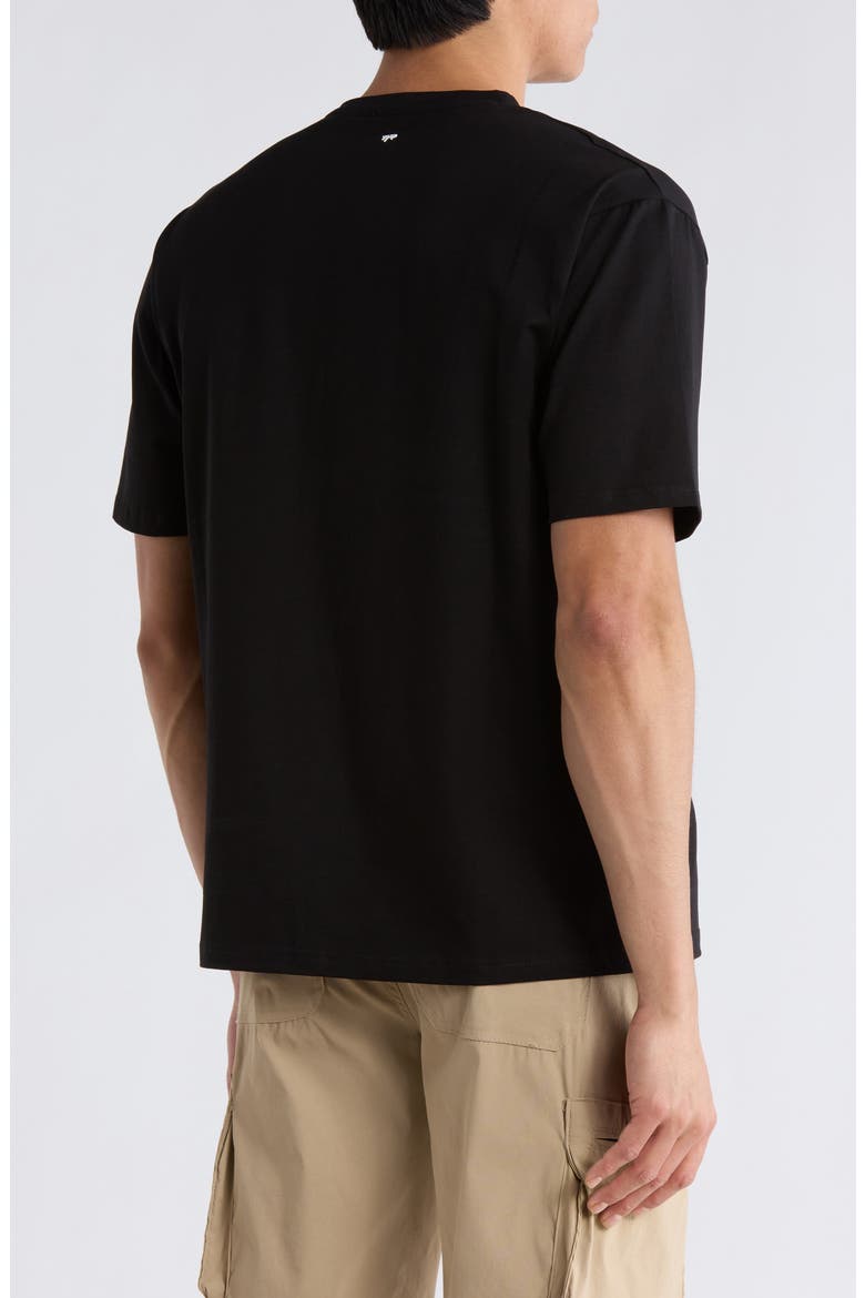Oversize Stretch Cotton T-Shirt, Alternate, color, BLACK
