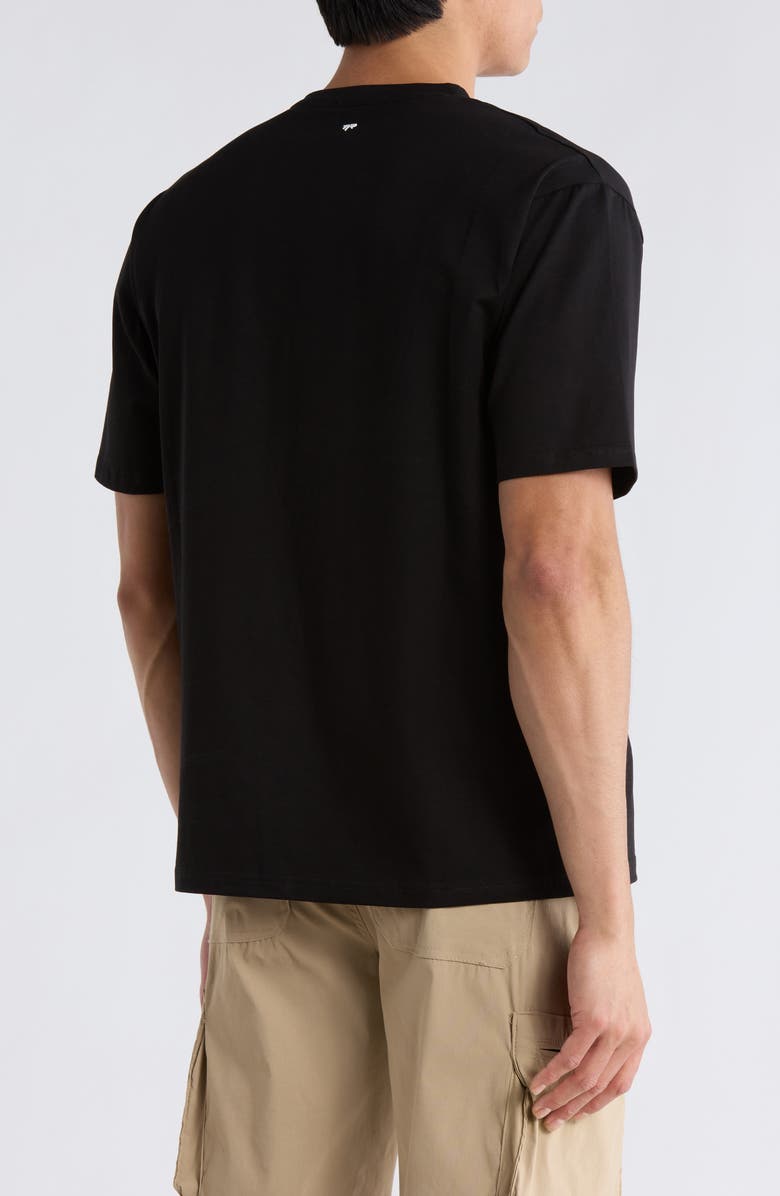 T.R. PREMIUM Oversize Stretch Cotton T-Shirt, Alternate, color, Black