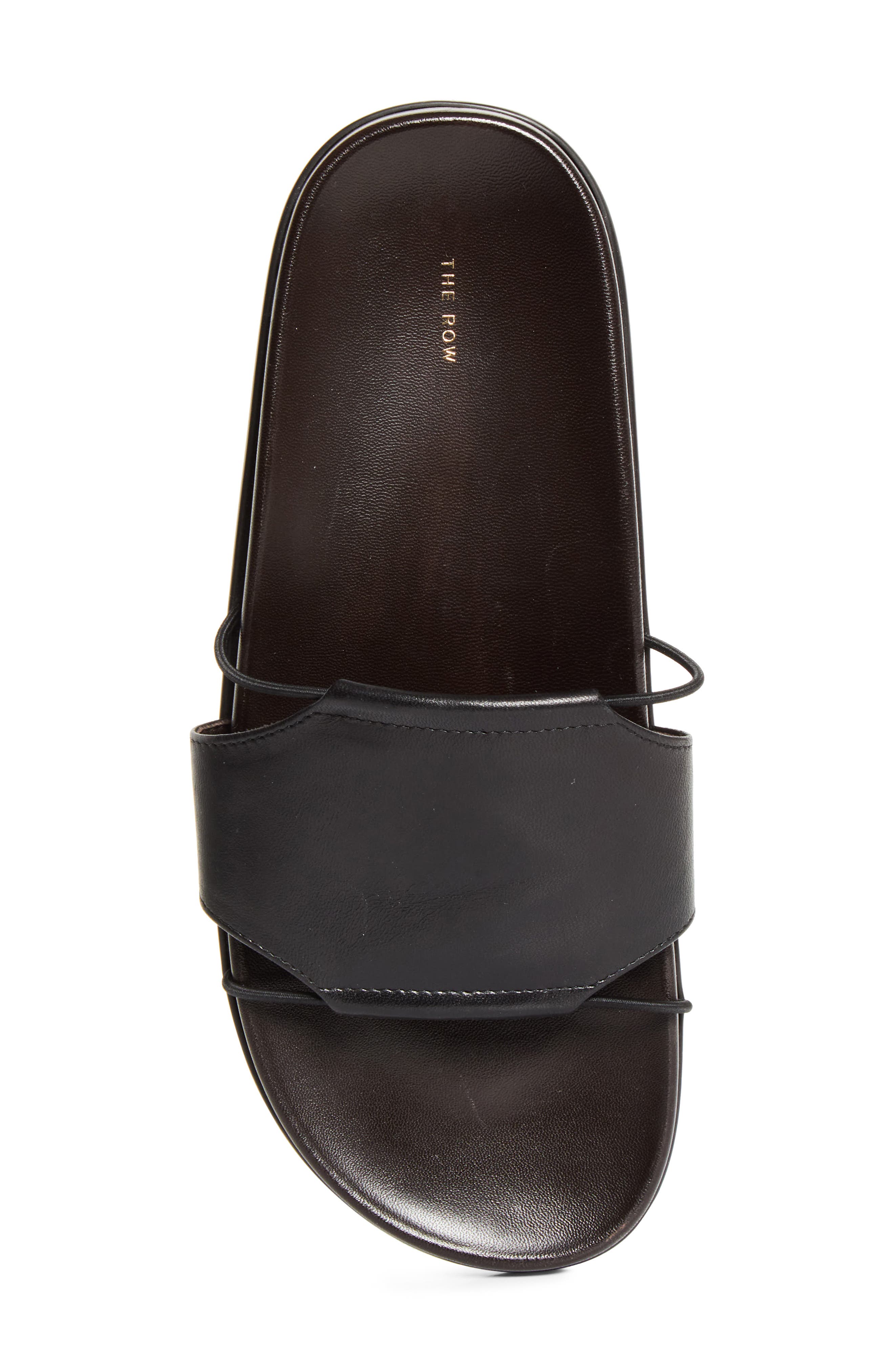 The Row Vivienne Slide Sandal, Alternate, color, Black