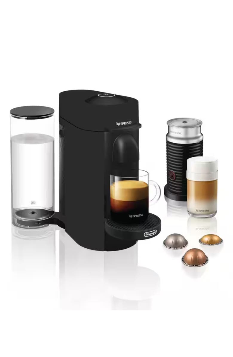 Nespresso VertuoPlus Coffee Machine & Aeroccino Frother Set, Alternate, color, Black