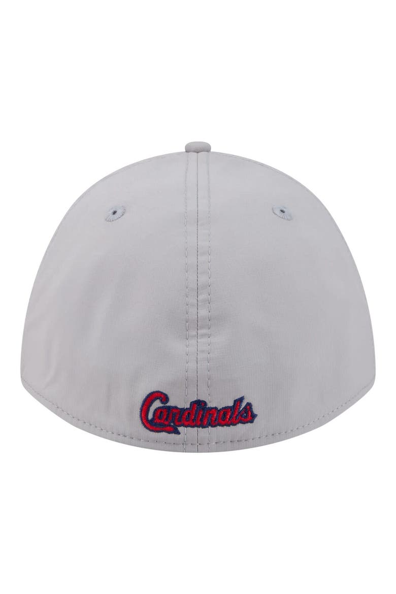 Men's New Era Gray St. Louis Cardinals Patch 39THIRTY A-Frame M-Crown Perforated Flex Hat, Alternate, color, Gray