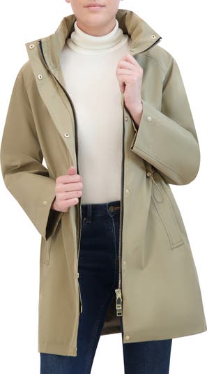 Oversize Water Repellent Hooded Rain Jacket