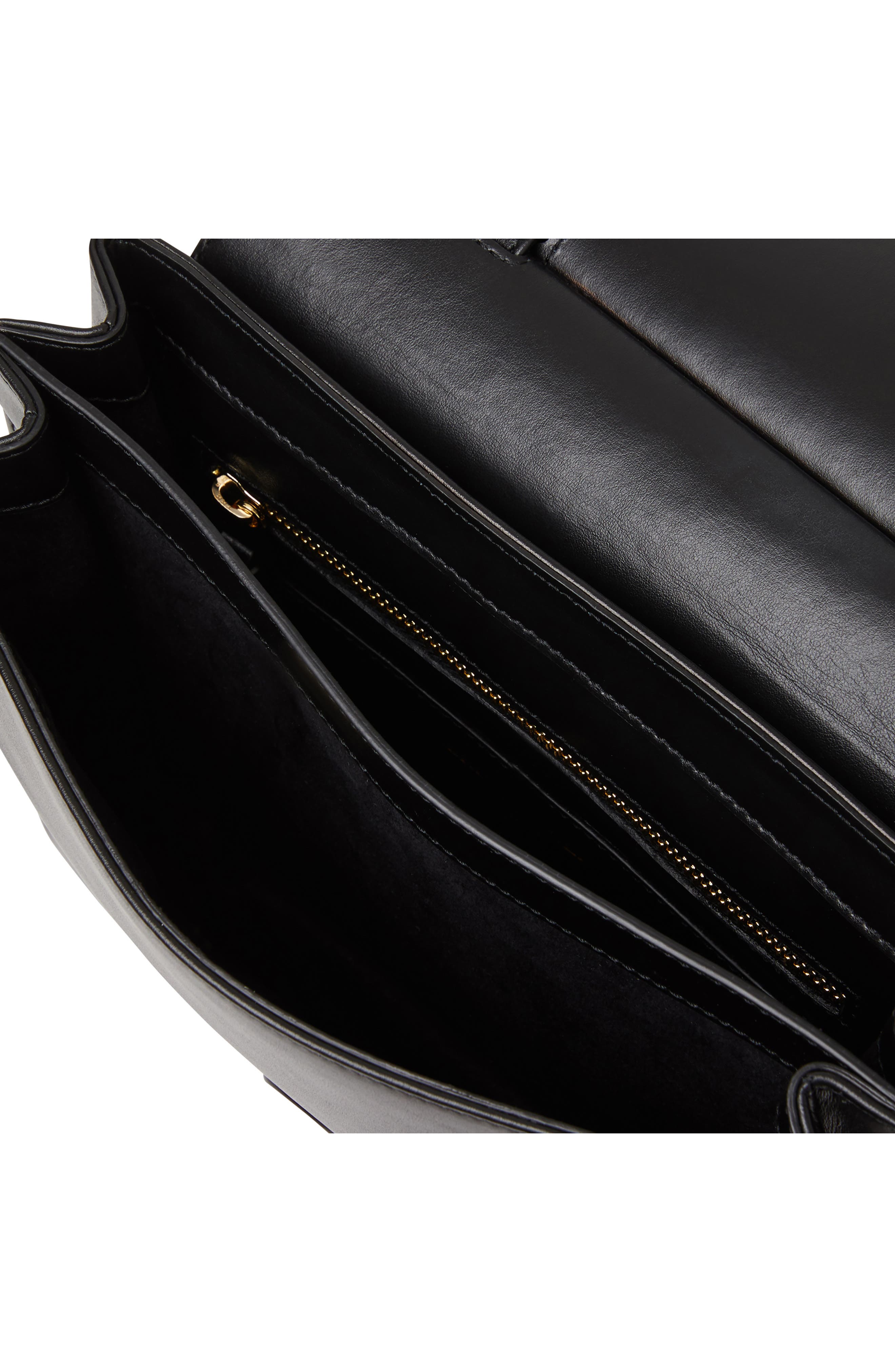 Bruno Magli Etta Slim Leather Satchel, Alternate, color, Black