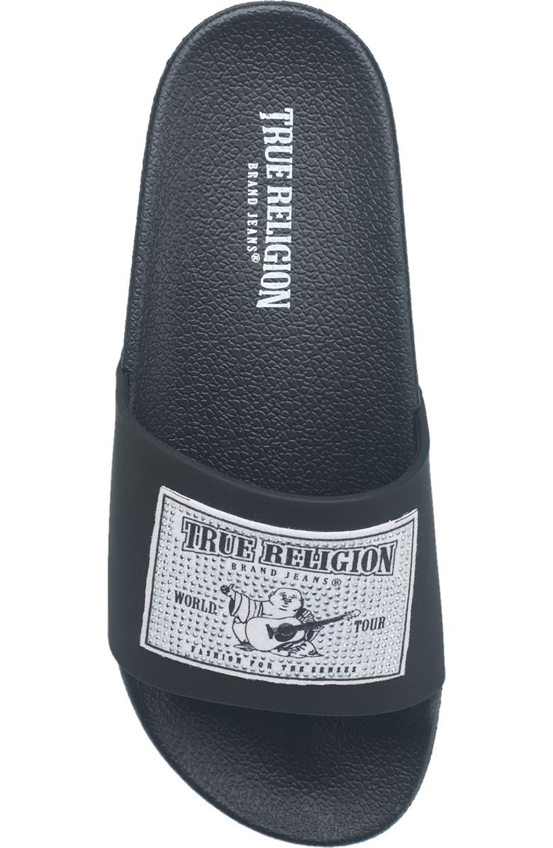 True Religion Kendra Pool Slide, Alternate, color, Black