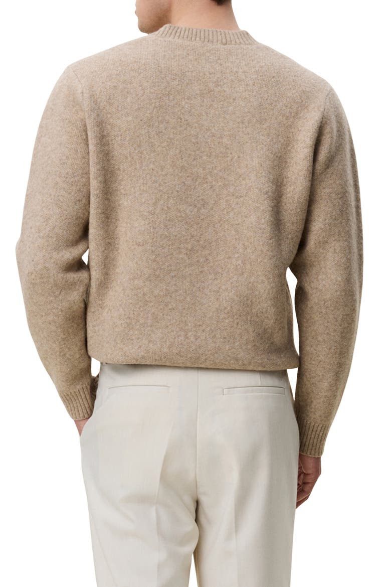 Melange V-Neck Sweater, Alternate, color, LIGHT SAND MELANGE