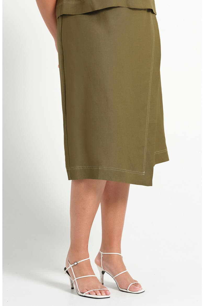 Sonnet Wrap Skirt, Alternate, color, FERN