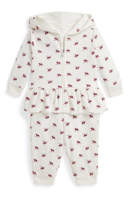 Ralph Lauren Reindeer Print Hooded Jacket & Pants In Multi