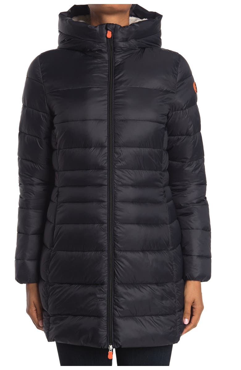 Save The Duck Giga Faux Shearling Lined Puffer Jacket, Alternate, color, 