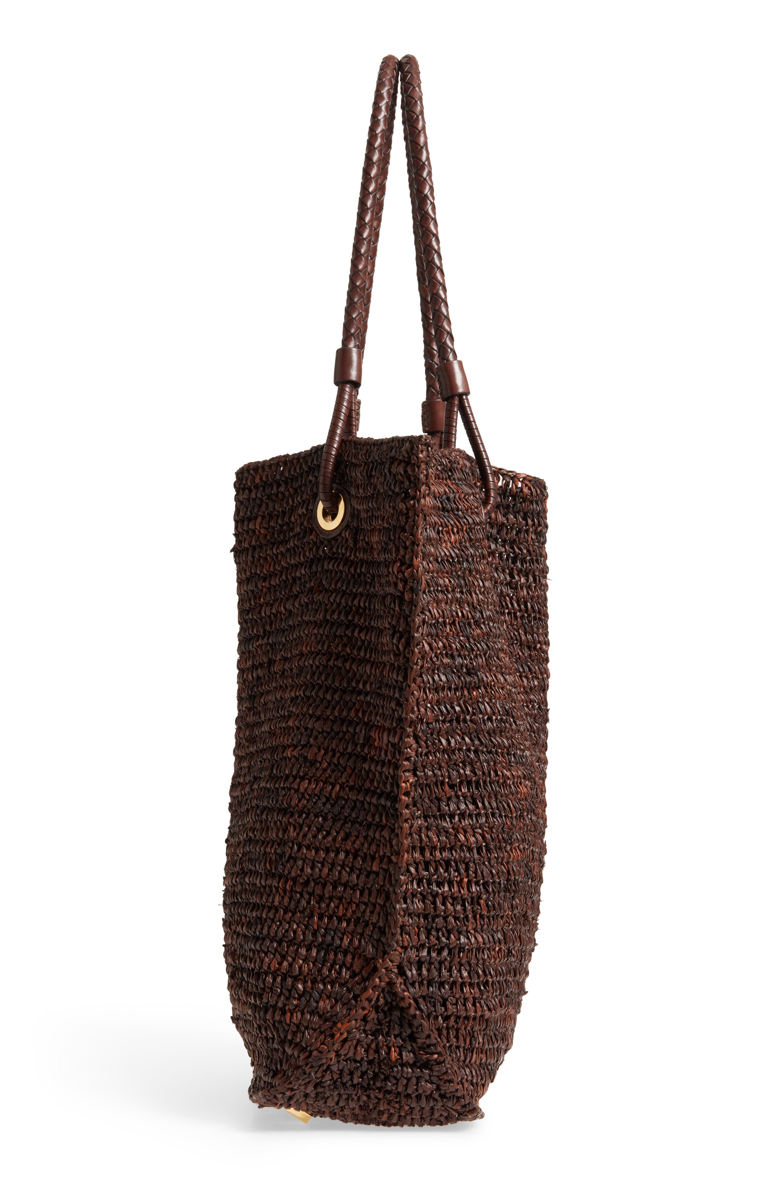 Michael Kors Skorpios Woven Raffia Tote, Alternate, color, 