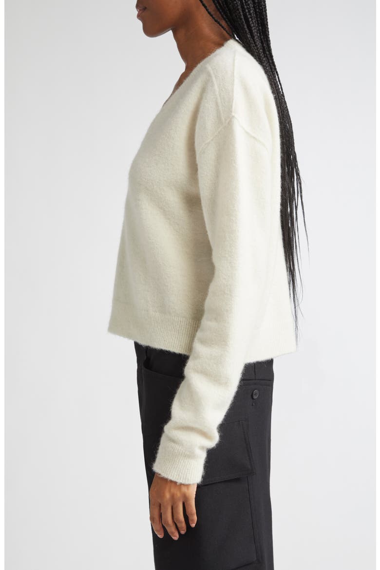 Tommy Alpaca & Wool Blend V-Neck Sweater, Alternate, color, MILK