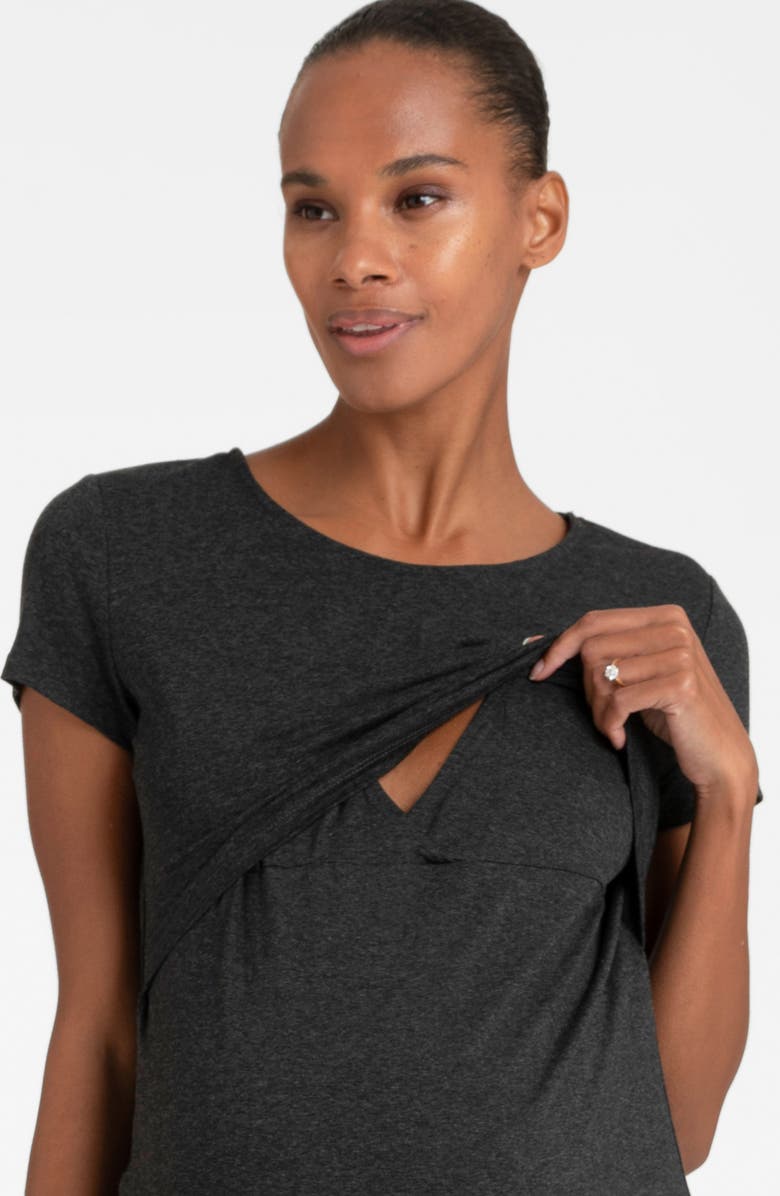 Seraphine Hospital Bag 4-Piece Maternity/Nursing Sleep Set, Alternate, color, 