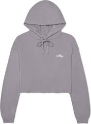 Dalix Womens Salty Midweight Fleece Cropped Hooded Sweatshirt