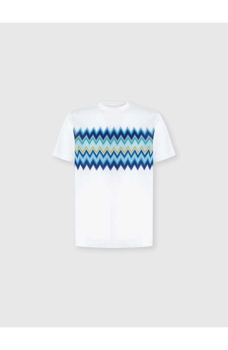 Missoni Short Sleeve T-shirt With Zigzag Insert, Main, color, Multicoloured