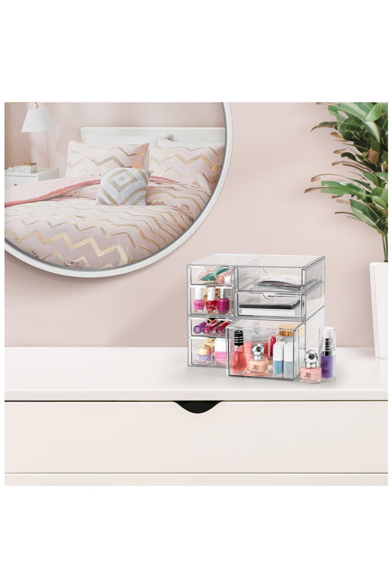 7-Drawer Acrylic Organizer, Alternate, color, CLEAR