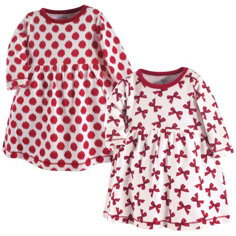 Comfortable Organic Long-Sleeve Dress 2 Pack (Toddler, Little Kid & Big Kid)