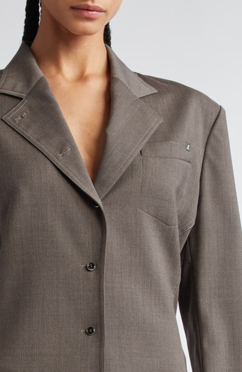 Helmut Lang Virgin Wool Jacket In Light Brown Melange - 21g