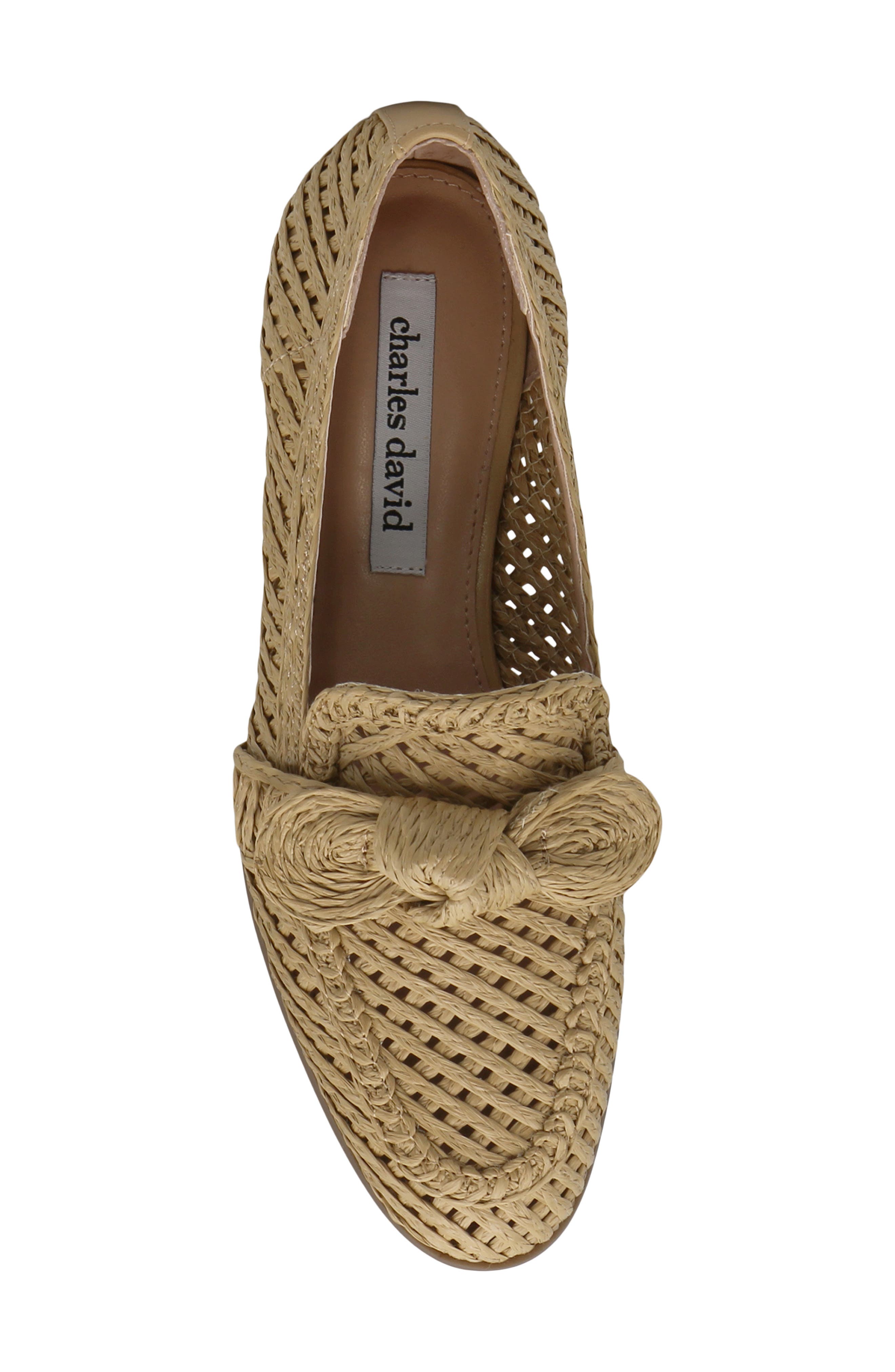 Charles David Finite Raffia Loafer, Alternate, color, Natural