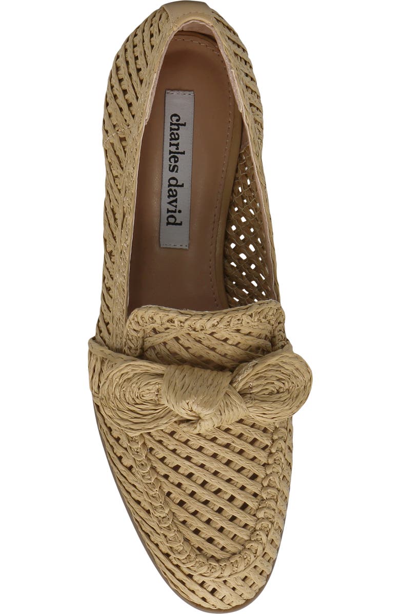Charles David Finite Raffia Loafer, Alternate, color, Natural