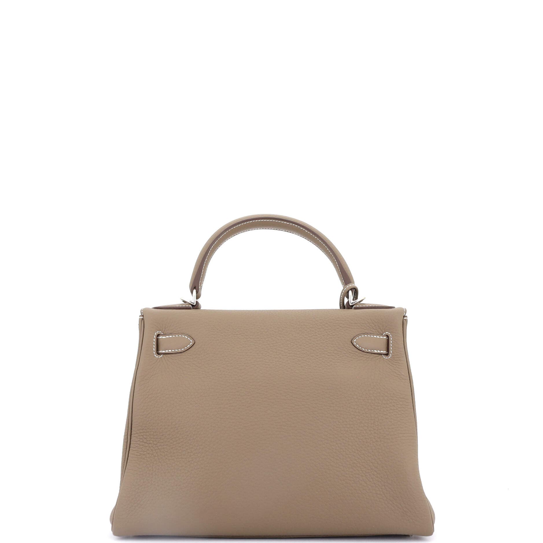 Pre-Owned Hermes Kelly Handbag Grey Togo with Palladium Hardware 28, Alternate, color, 