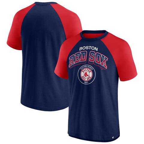 Men's Fanatics  Navy/Red Boston Red Sox Fundamentals Walk Off Raglan T-Shirt