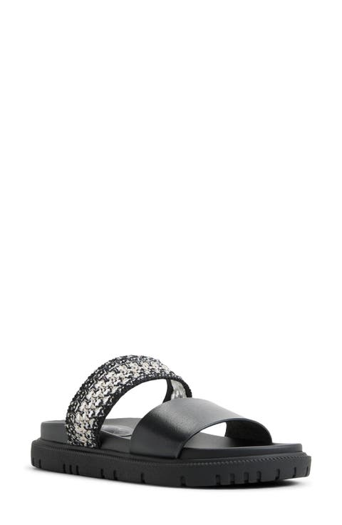 Lanai Faux Leather Slide Sandal