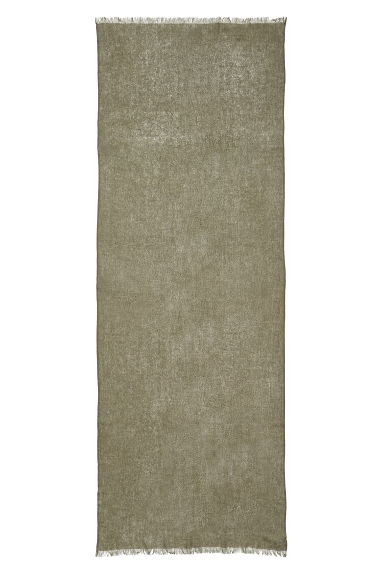 Textured Cashmere Scarf, Alternate, color, OLIVE SARMA