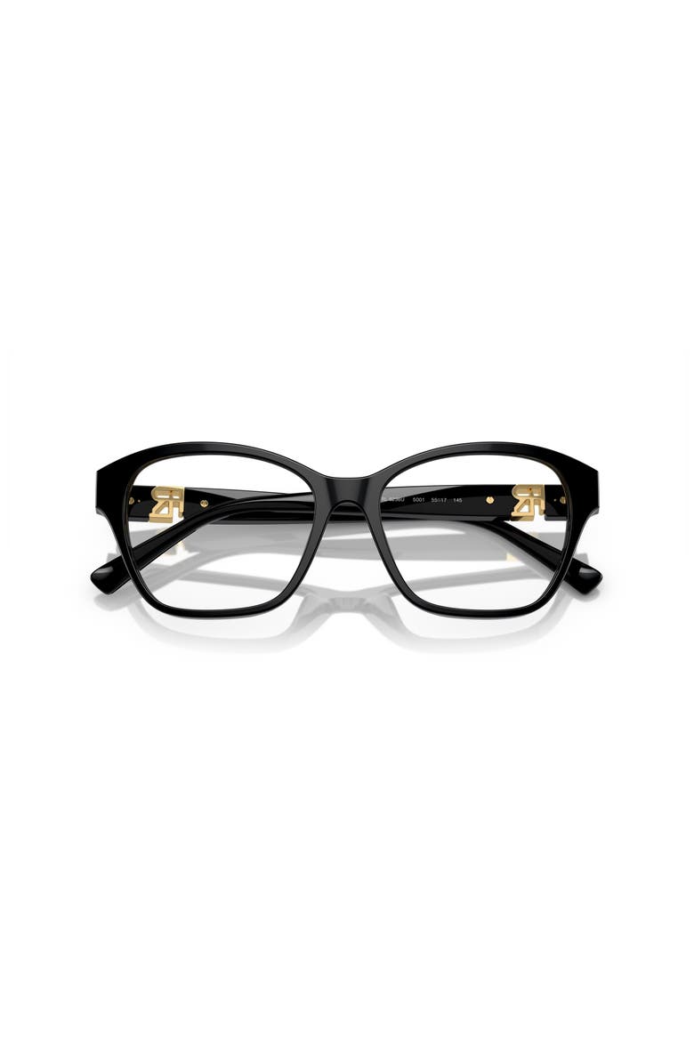 53mm Square optical glasses, Alternate, color, Black