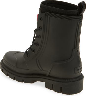 Kids' Stamp Waterproof Lace-Up Rain Boot