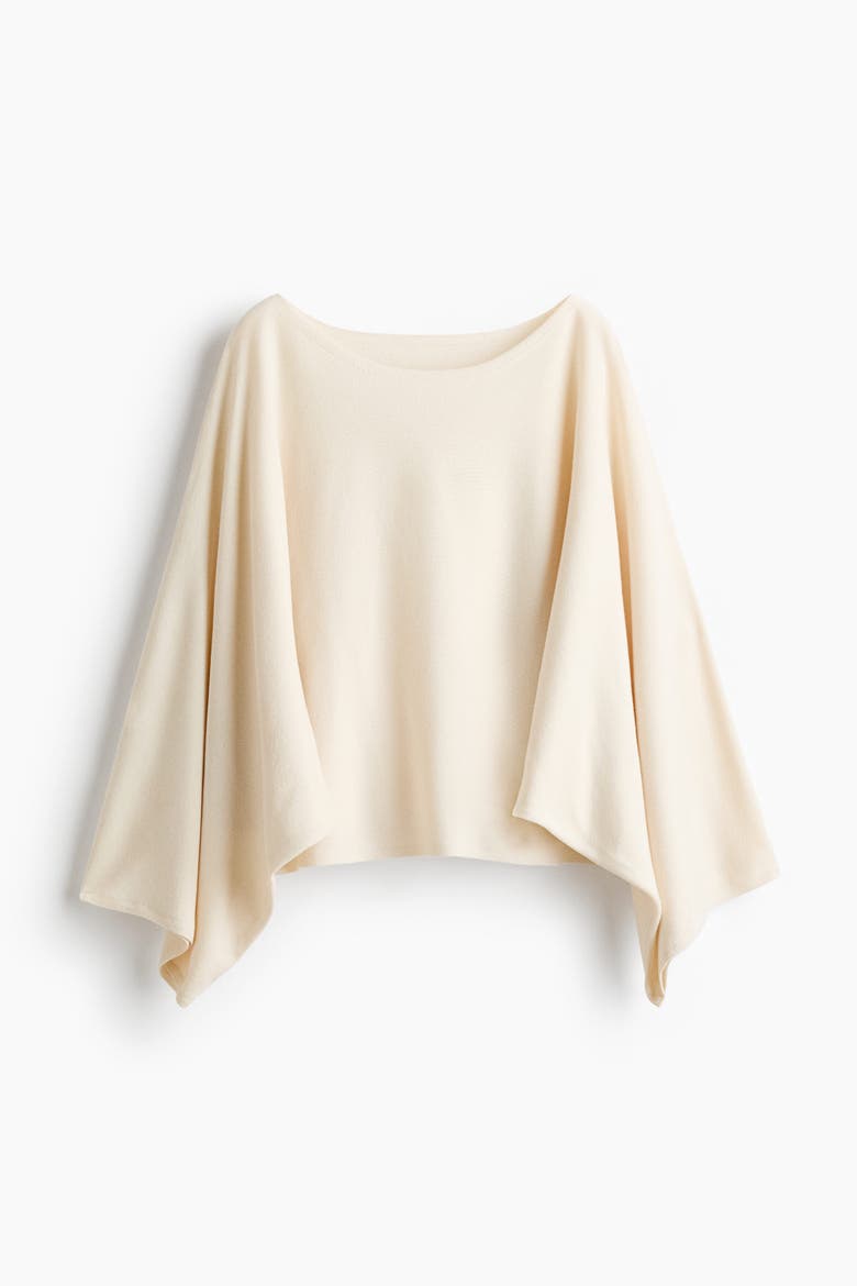 Knit Cape Top, Alternate, color, Cream