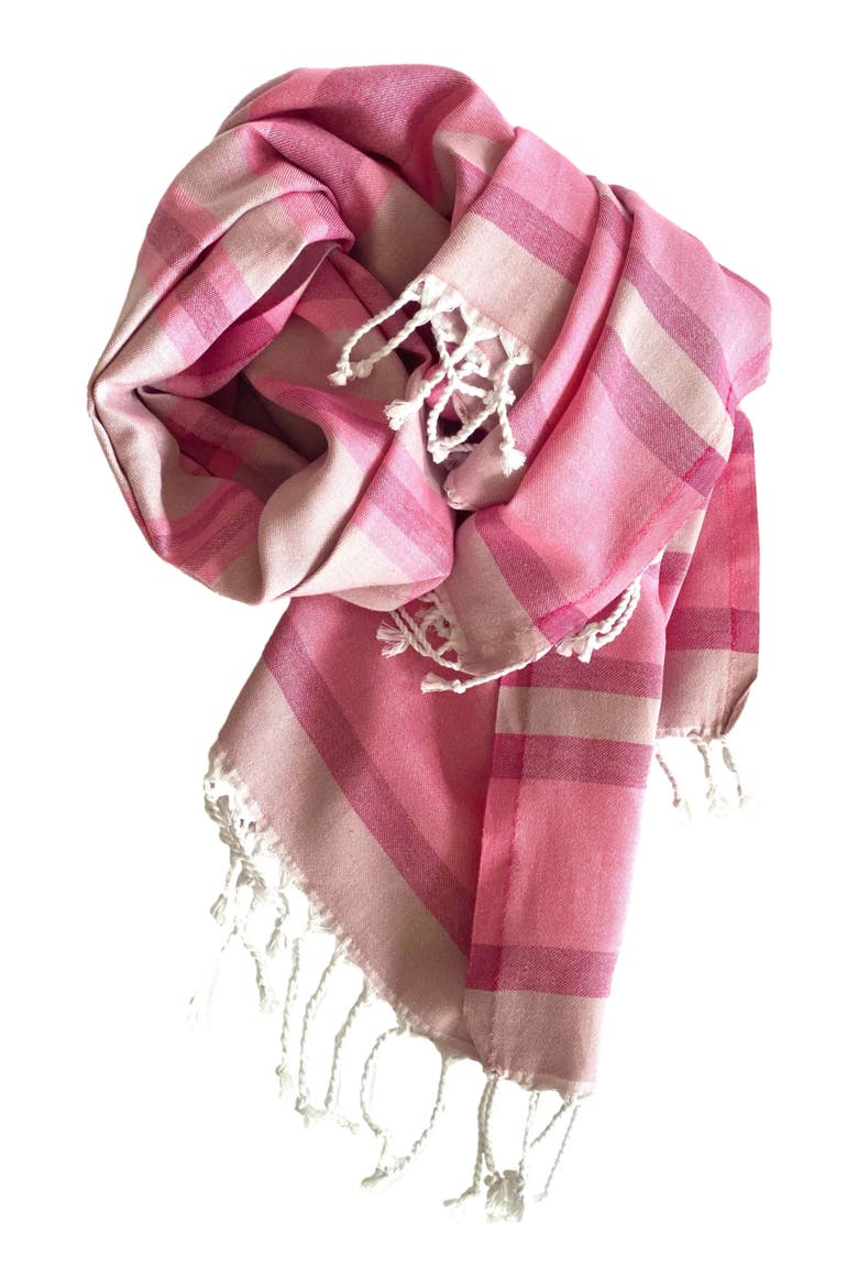 Samara Sustainable Turkish Towel Pink, Alternate, color, Pink