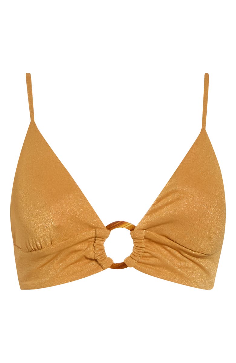 Maaji Honey Gold Shine Bikini Top, Alternate, color, 