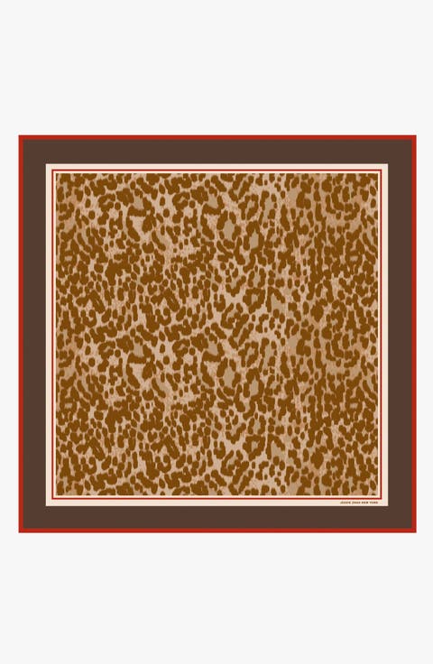 Leopard Allure Double Sided Silk Scarf