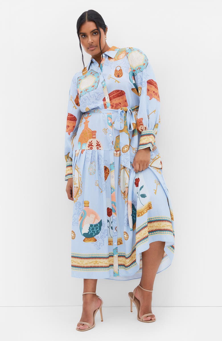 City Chic Stellar Beauty Long Sleeve Maxi Dress, Alternate, color, 