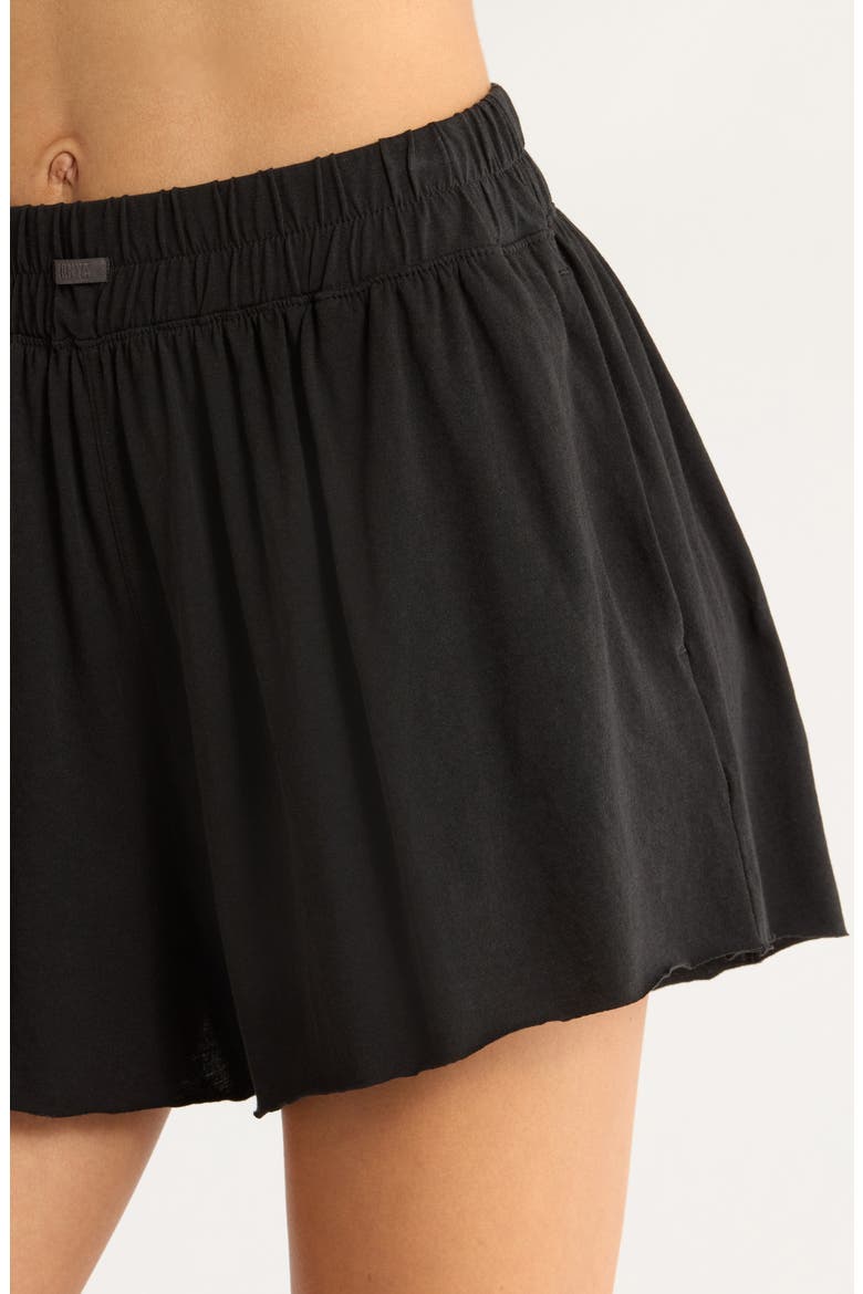 Organic Pima Cotton Sleep Shorts, Alternate, color, IMMERSED BLACK