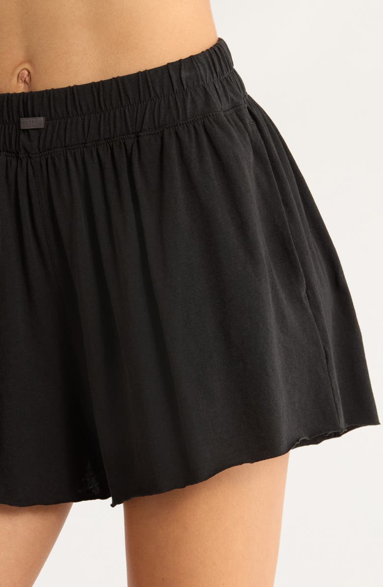 Lunya Organic Pima Cotton Sleep Shorts, Alternate, color, Immersed Black