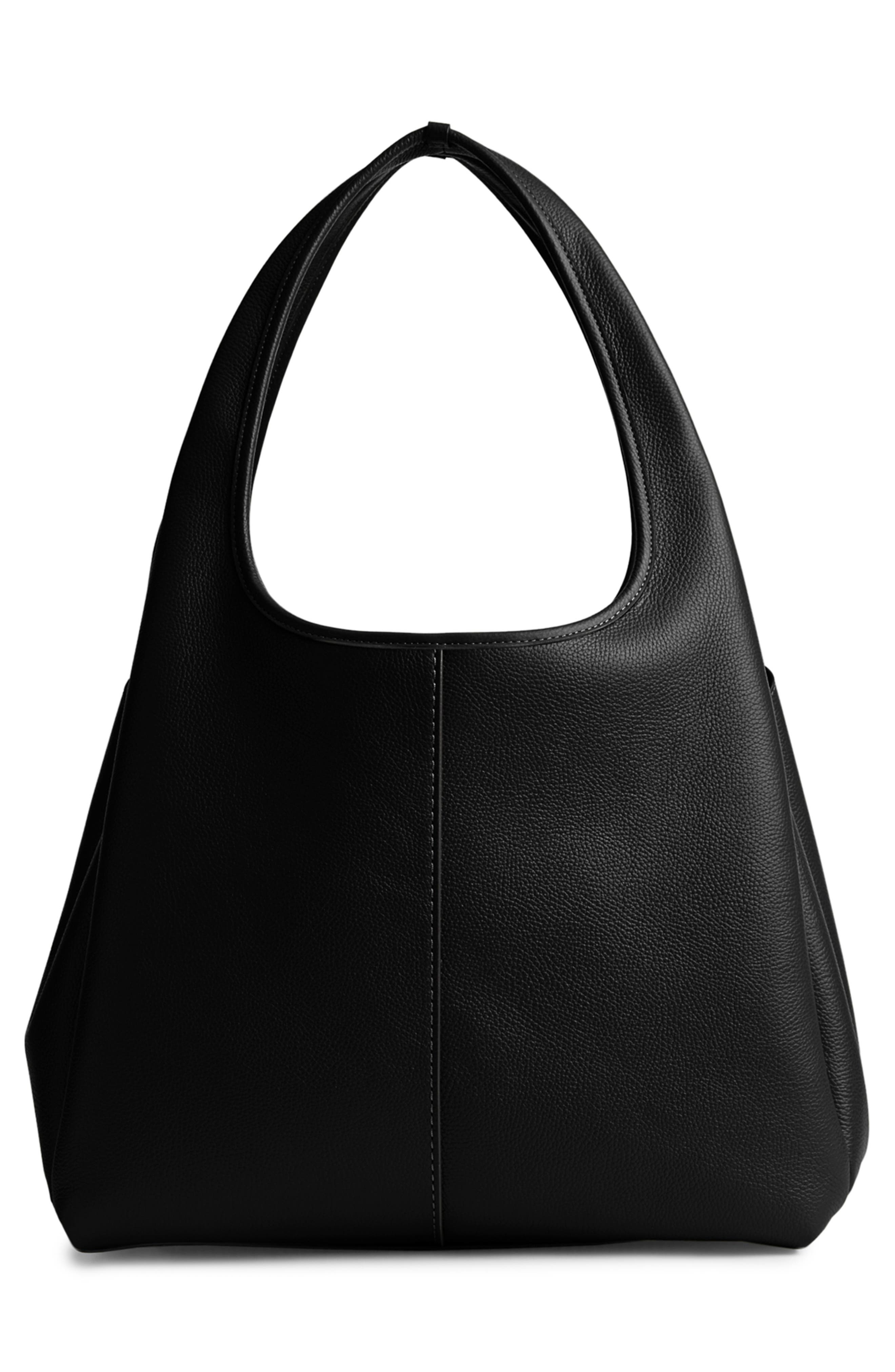 COACH Lana Polished Pebble Leather Shoulder Bag, Alternate, color, Black