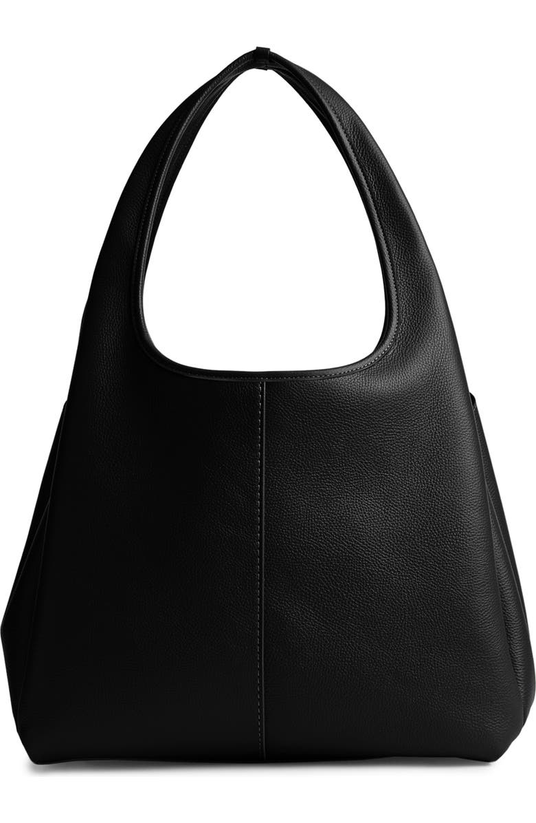 COACH Lana Polished Pebble Leather Shoulder Bag, Alternate, color, Black