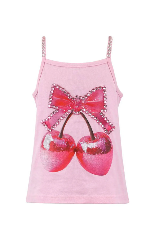 LOLA + THE BOYS LOLA + THE BOYS DISCO CHERRY TANK TOP 