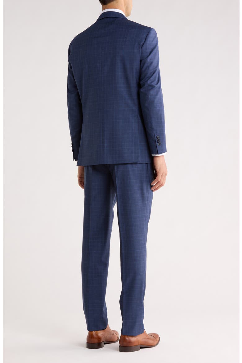 Flynn Classic Fit Windowpane Wool Suit, Alternate, color, BLUE