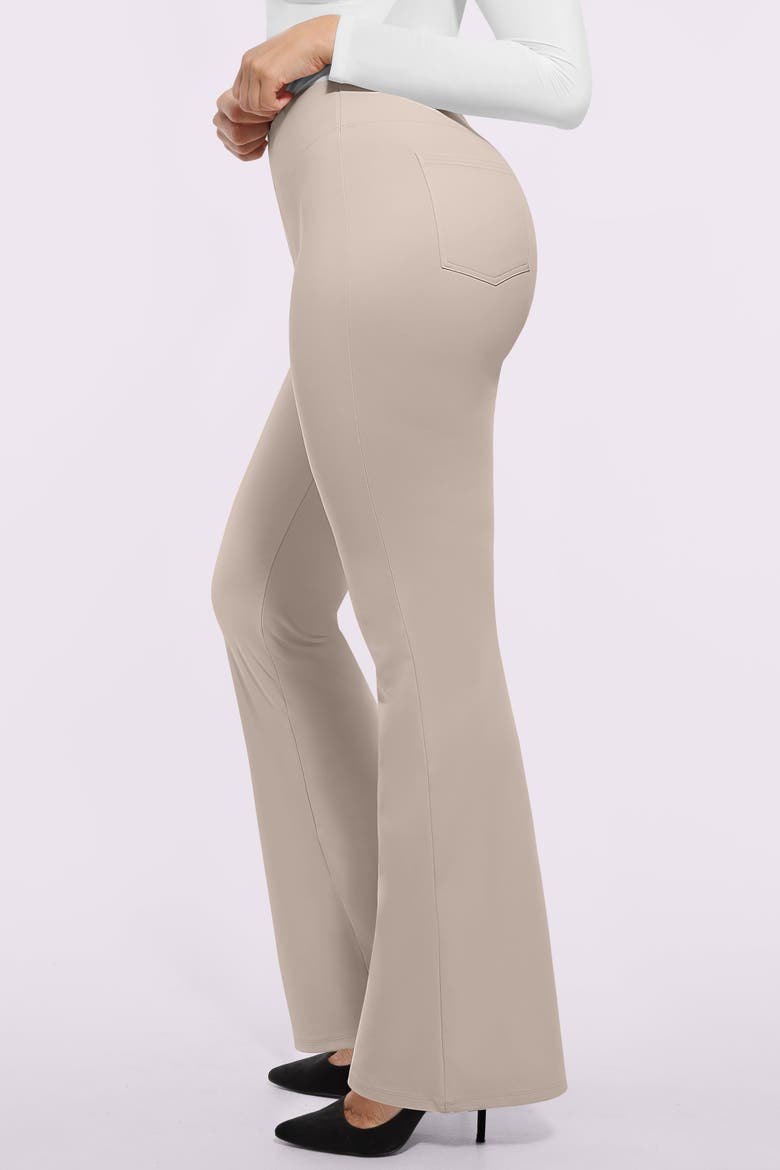AirSlim® Back Pocket Flare Work Pant, Alternate, color, Greige