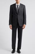 Canali Siena Regular Fit Dark Grey Slub Wool Suit
