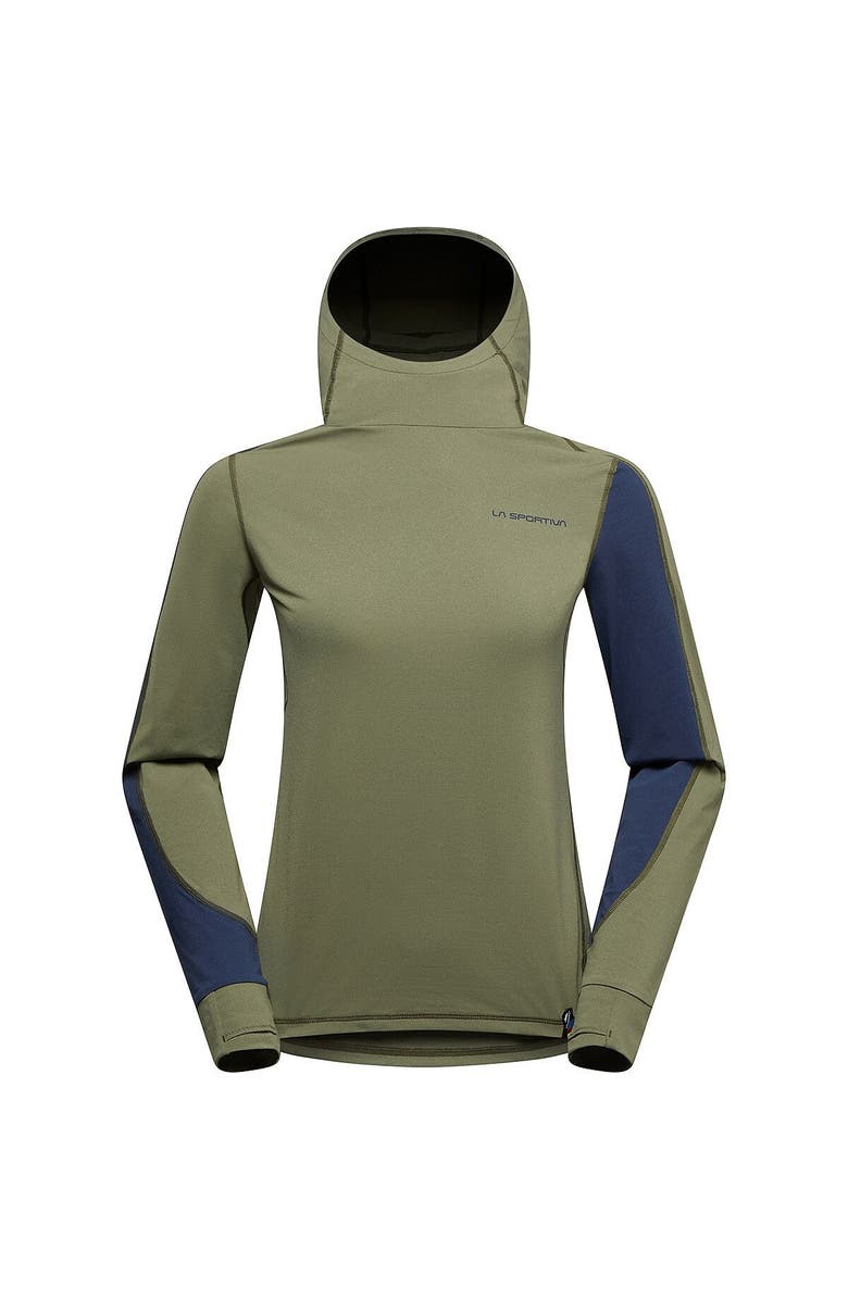 La Sportiva Cloud Shadow Sun Hoodie - Women's, Main, color, Cypress/Night Sky
